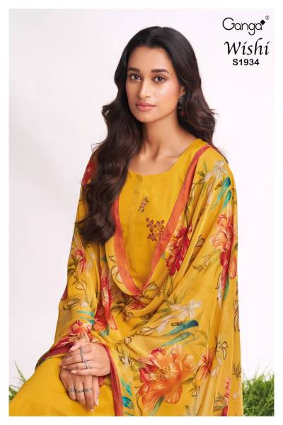 Wishi 1934 By Ganga Fancy Cotton Embroidered Salwar Kameez Collection